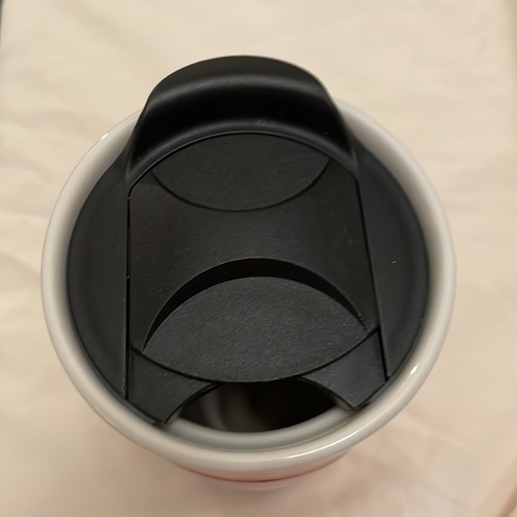 STARBUCKS VINTAGE 2014 ZIG-ZAG 10oz DOUBLE WALLED CERAMIC TUMBLER. - Picture 4 of 9